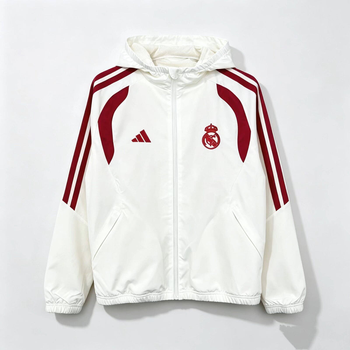Real Madrid 2026/27 Windbreaker (White And Red)