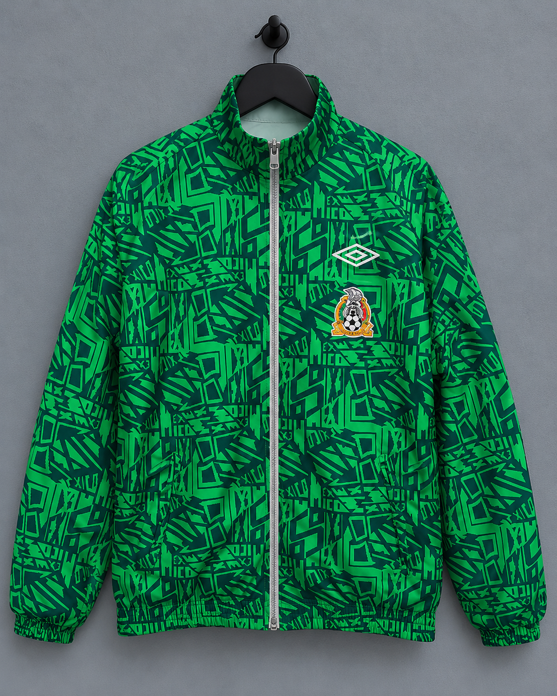 Mexico Reversible Windbreaker (Green and Grey)