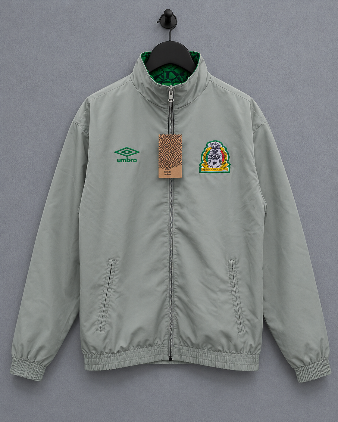 Mexico Reversible Windbreaker (Green and Grey)