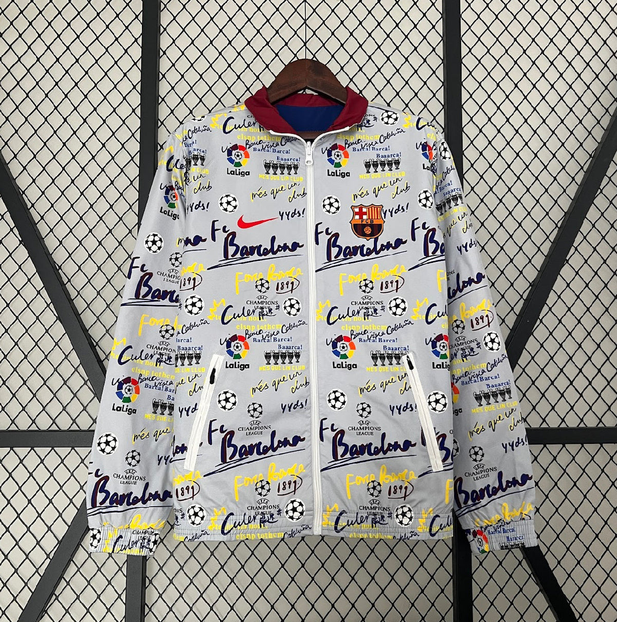 Barcelona Reversible Windbreaker (Grey)