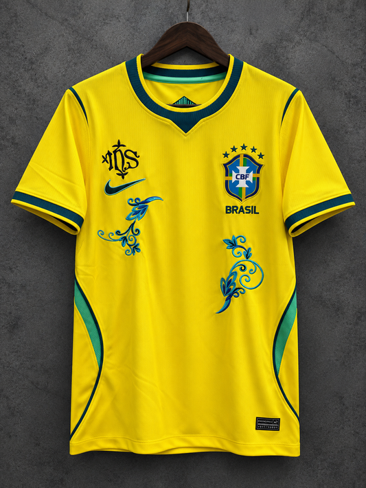 Brazil 2026 Home Shirt (Floral Embroidery)