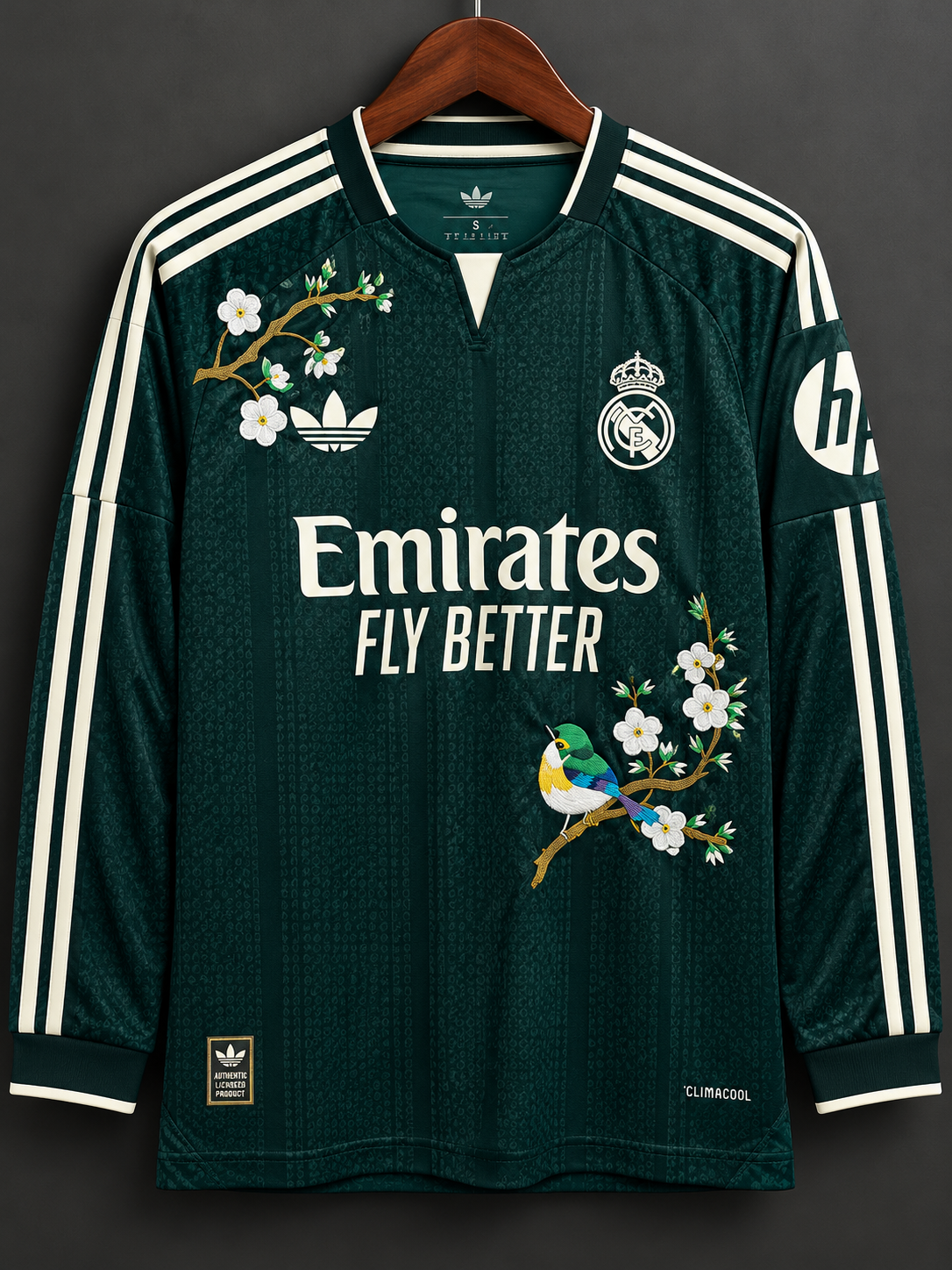 Real Madrid 2026/27 Away Long Sleeve Shirt (Floral Embroidery)