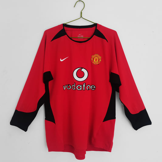 Manchester United Long Sleeve 2002/03 Home Shirt